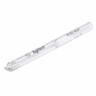 Split/Splitless Liner low pressure dropDeactivated Borosilicate glass pesticide grade glasswool held in place by glass extrusions.
