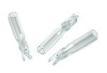 Vial insert, 250 uL, deactivated glass insert with polymer support feet, 100/pk