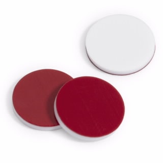 Septa, PTFE/white silicone, 8.7mm 100/pk