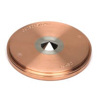 ICP-MS sampler cone, Nickel-tip with copper base. Suitable for 77/78/7900 and 88/8900. Use with Nickel skimmer cone and stainless