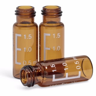 Certified screw top vial, 2 mL, amber, 100/pk