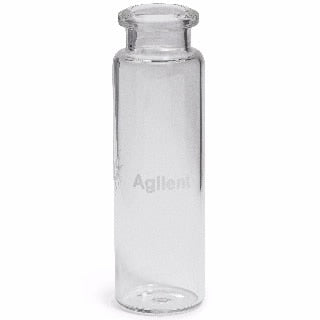 Certified headspace crimp top vial, 20 mL, 23 x 75 mm, clear, flat bottom, 100/pk