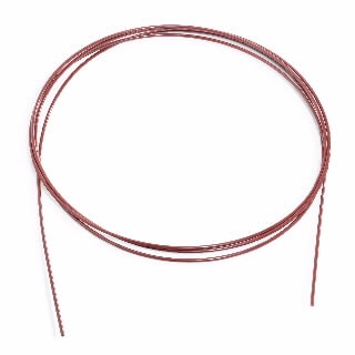 Tube PEEK 0.13mm x 1524mm, 1.6mm OD (1/16in OD, 0.005in ID, 5ft length), color: red
