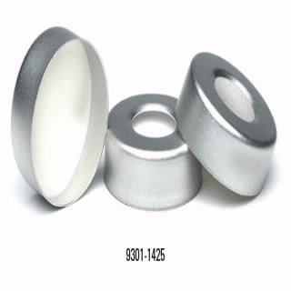 20mm Crimp caps with septa, 100/PK 6ml crimp caps P/N 9301-1419
