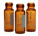 Certified screw top vial, 2 mL, amber with write-on spot, deactivated (silanized), 100/pk 