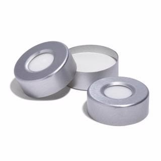 20mm crimp cap silver aluminium
