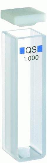 Rectangular cell UV 10mm 3.5mL open 2/pk. Rectangular cell, open with PTFE lid. UV Quartz, matched pair. 10mm pathlength 3.5mL. 2/pk. Use with 8453 UV-Vis. 