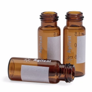 Certified screw top vial, 2 mL, amber with write-on spot, 100/pk